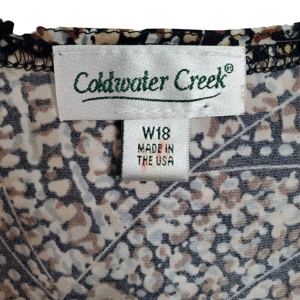 Coldwater Creek Size 18W Dress Geometric Print Flowy Jersey Knit A-line Stretch - Picture 4 of 9